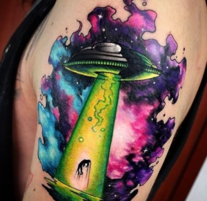 Alien Head Tattoo